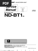 Pioneer ND-BT1 - E5 Bluetooth Unit Service Manual (crt3684)