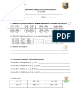 EVALUACIÓN  DE MATEMATICAS2º