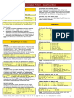 The Absolute Basics: Basic and Intermediate Python 3 - Notes/Cheat Sheet