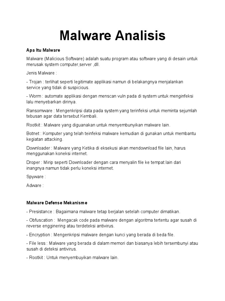Malware Analisis | PDF
