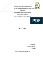 Sintesis Derecho Del Trabajo 1 Jonaurys Molina (3er Corte)