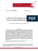 A Survey of Evaluation Techniques Used in Augmented Reality Studies