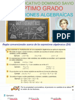 EXPRESIONES ALGEBRAICAS 7MO