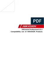 HikCentral Professional V2.1 Compatibility List of HIKVISION Products 20210705