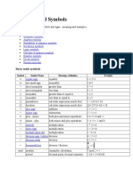 Mathematical Symbols