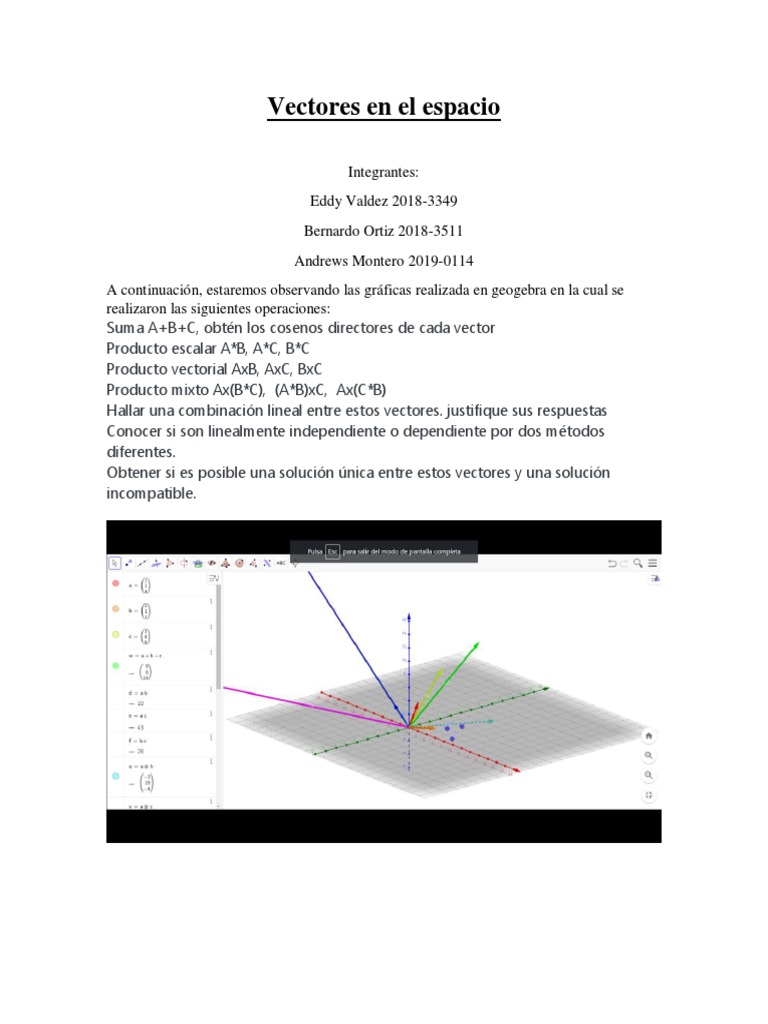 Vectores en El Espacio PDF