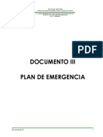 Documento III. PLAN DE EMERGENCIAS