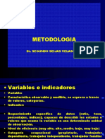 METODOLOGIA DE INVESTIGACION INDICADORES Y VARIABLES