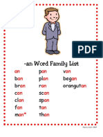 An Word Family Worksheets