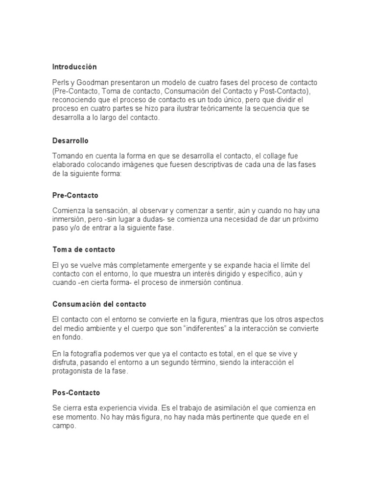 Fases del Proceso de Contacto | PDF