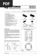 M54HC21 M74HC21: Dual 4-Input and Gate