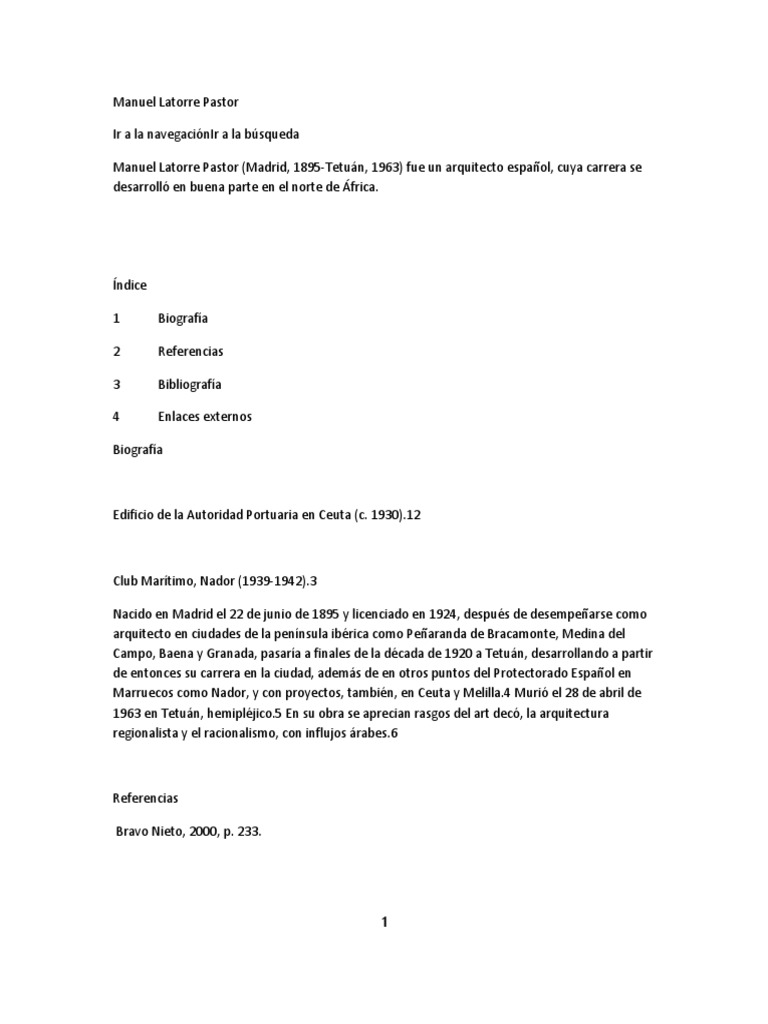 Manuel Latorre Pastor PDF Wikipedia Red mundial