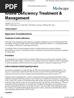 Iodine Deficiency Treatment & Management: Approach Considerations