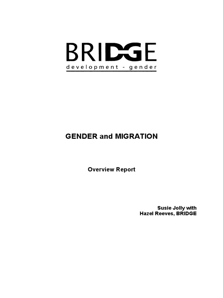 Jolly, 2005 - Gender and Migration | PDF | Human Migration | Human ...