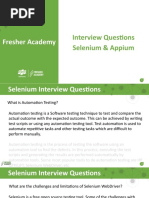 Interview Questions Selenium & Appium: Fresher Academy