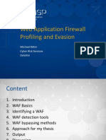 OWASP Stammtisch Frankfurt WAF Profiling and Evasion