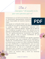 Día 2 "El Mundo Es Lo Que Uno Piensa Que Es"