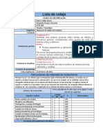 Lista de cotejo 2° Unidad