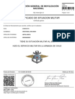 Certificado militar chileno con menos de