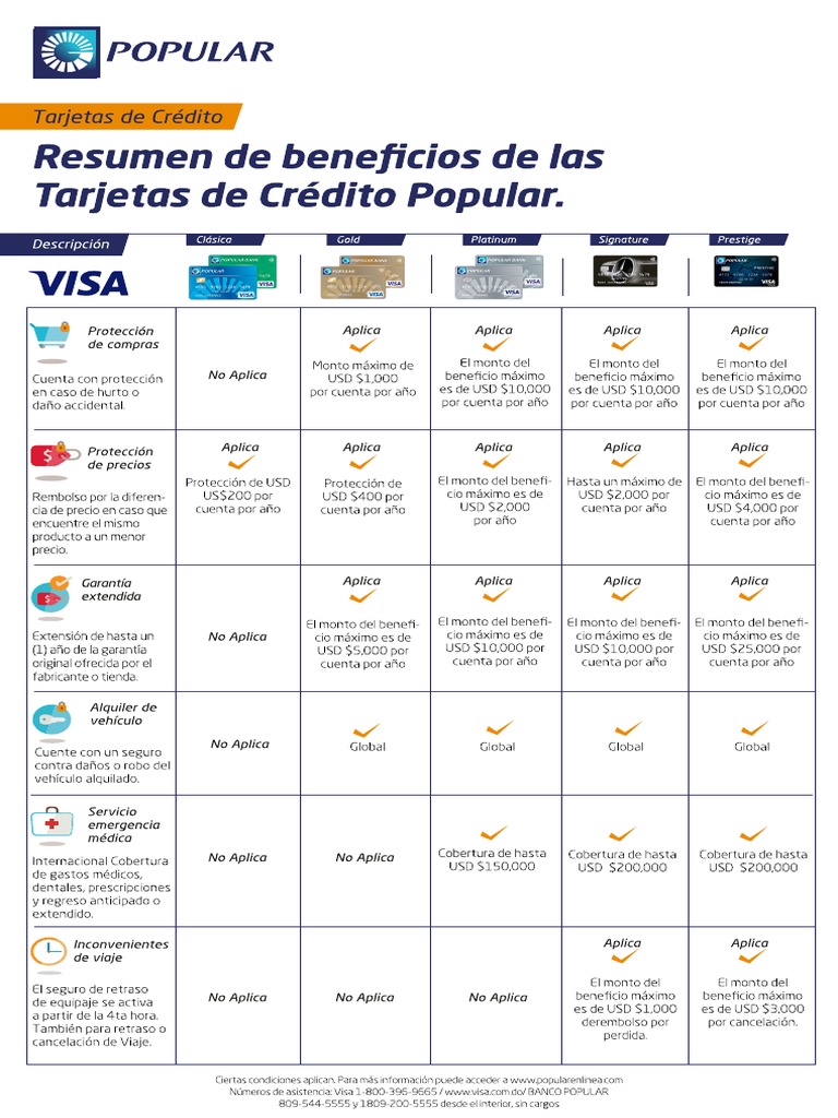 Beneficios de Visa PDF
