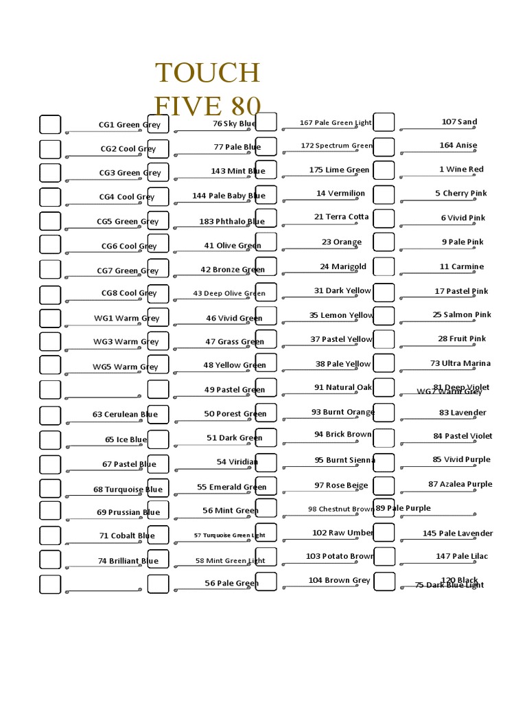 Touch Five 80: 167 Pale Green Light | PDF | Blue | Green