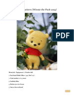Vbook - Pub Pooh Pattern Winnie The Pooh 2019 Materials Equipment 7 8 Inches Tall
