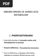 Inborn Errors of Amino Acid Metabolism