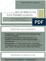 Manajemen Kurikulum Dan Pembelajaran