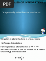 Integration by Miscellaneous Substitution