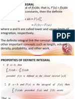 The Definite Integral:) A (F) B (F X F DX) X (F