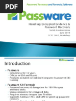 Handling Encrypted Evidence & Password Recovery: Nataly Koukoushkina June 2010 CCFC 2010, Workshop