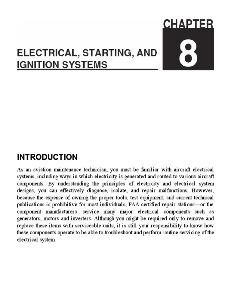 Chapter 8 Electrical, Starting, and Ignition Systems PDF