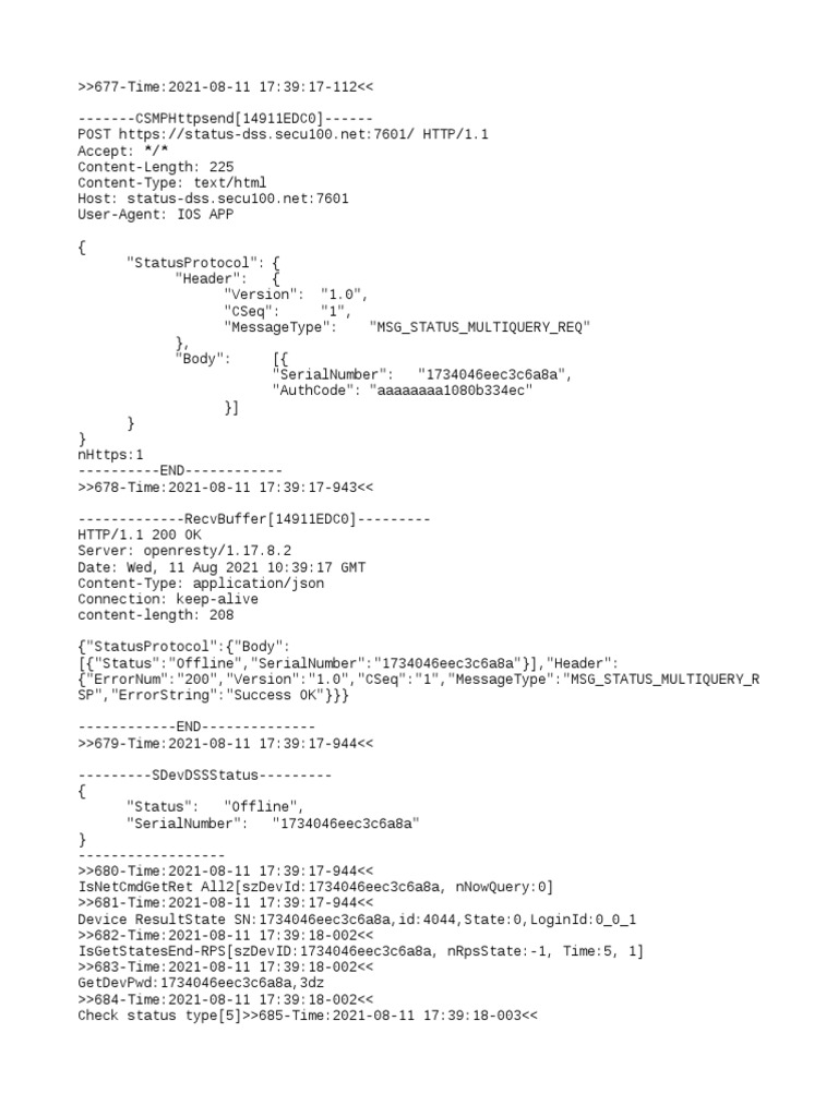 Device Status Query Logs | PDF | Hypertext Transfer Protocol | Internet ...