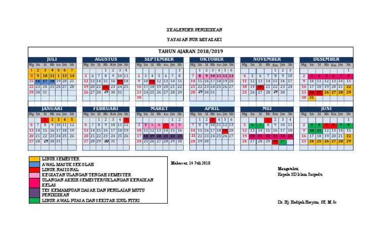 Kalender Pendidikan SD | PDF