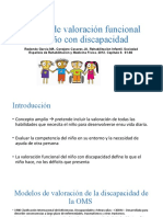 Escalas de Valoración Funcional Del Niño Con Discapacidad