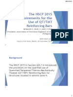 The NSCP 2015 Provisions On The Use of QT TMT Reinforcing Bars ISSEP
