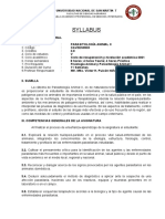 SYLLABUS DE PARASITOLOGIA  2021 - Recuperación y nivelación