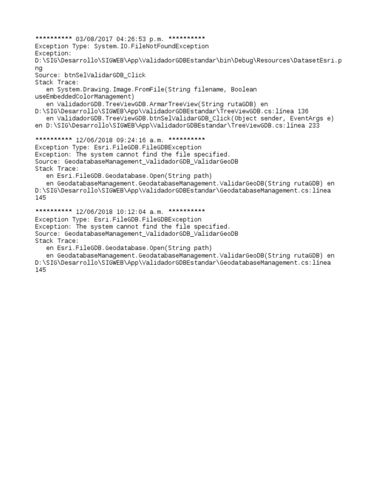 Error Log | PDF
