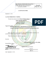 Research Form No. 01: San Pedro College of Business Administration Research Form