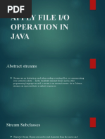 Apply File Io Operation in Java