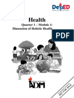 Health: Quarter 1 - Module 1: Dimension of Holistic Health