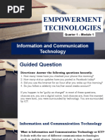 Empowerment Technologies: Information and Communication Technology