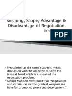 Meaning, Scope, Advantage & Disadvantage of Negotiation.: DR Ashu Dhiman