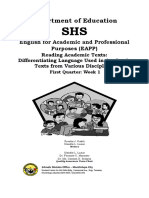 Department of Education: English For Academic and Professional Purposes (EAPP)