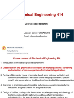 Biochemical Engineering 414: Course Code: BEN810S
