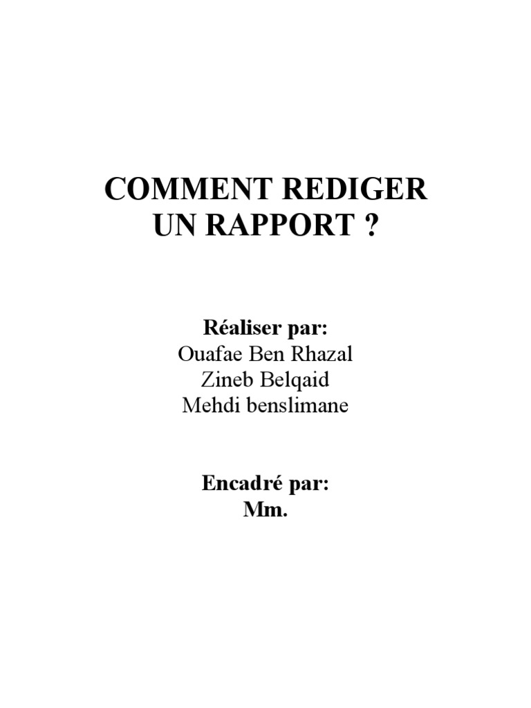 Guide Concis pour Rédiger un Rapport | PDF | Microsoft Word | Théorie