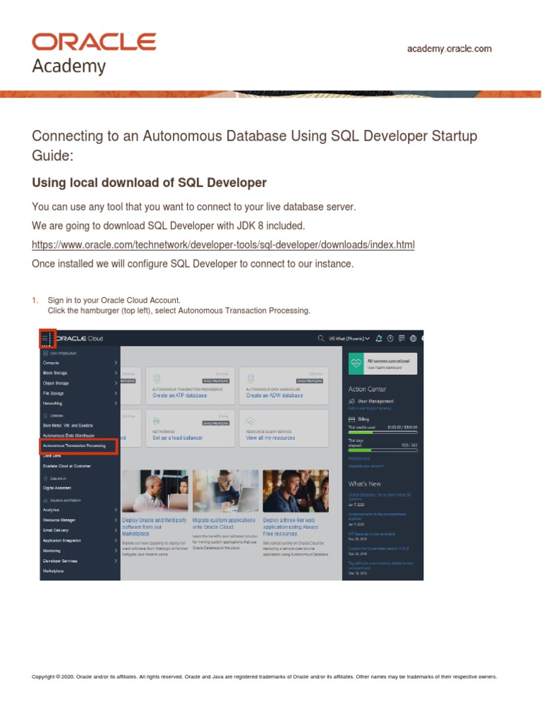 SQL Developer Startup Guide | PDF | Oracle Corporation | Databases
