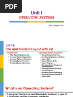 Unit 1 Operating System by B Lokesh Joel