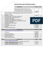 Bill of Materials of MCC Cum VFD Panel For Sdp-5 Annealing Furnace