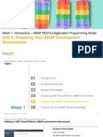 Unit 5: Preparing Your Abap Development Environment: Week 1: Introduction - Abap Restful Application Programming Model